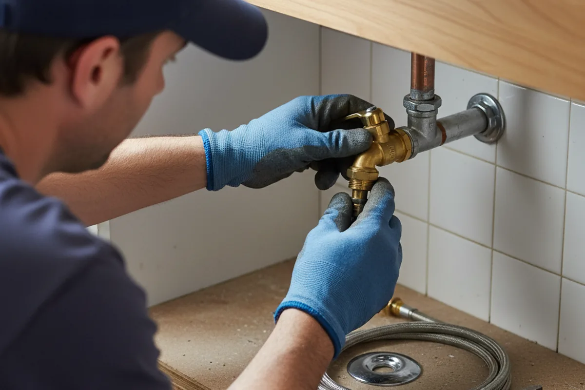 Shutoff valve and fitting work during Faucet and Fixture Repair in Tipton